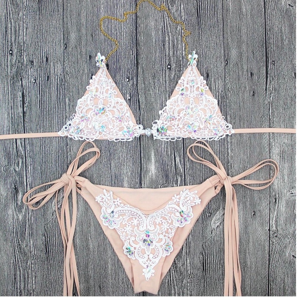Lace bling bikini